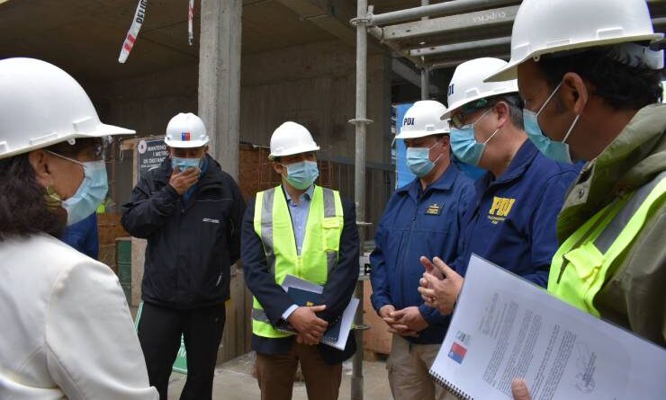 Consejeros Regionales constataron estado de avance del nuevo edificio para la Pdi de Osorno