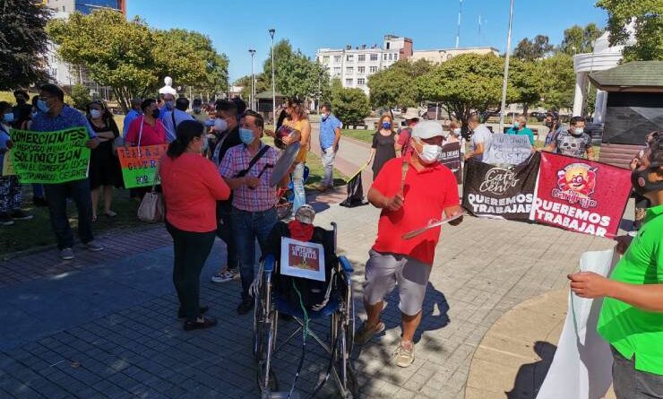 Comerciantes gastronómicos protestaron en Plaza de Armas