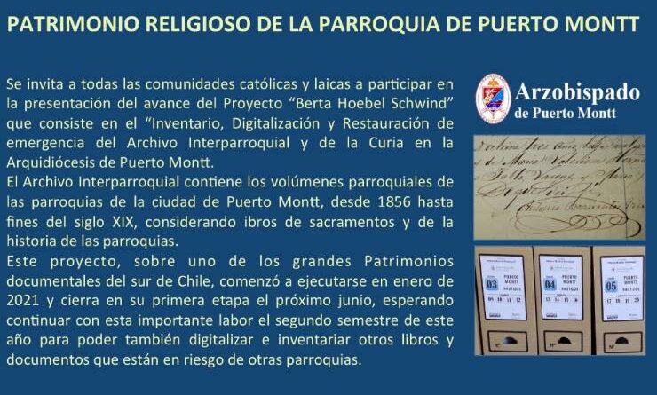 Arzobispado de Puerto Montt presentará a la comunidad proyecto de restauración y rescate del Patrimonio Cultural de la Arquidióc