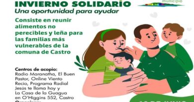 Castro Municipio e Iglesias Evangélicas se unen en campaña Invierno Solidario
