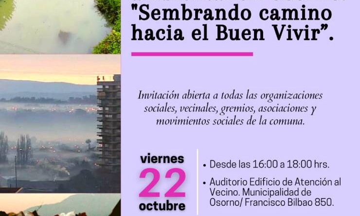 Invitan a vecinos y vecinas de Osorno a participar en encuentro socioambiental