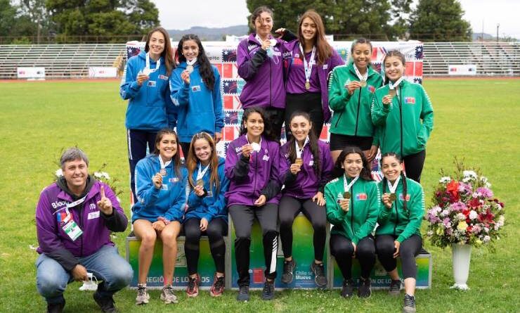 Atletismo damas finaliza con 12 medallas su participación en los Juegos de la Araucanía Chile 2021.