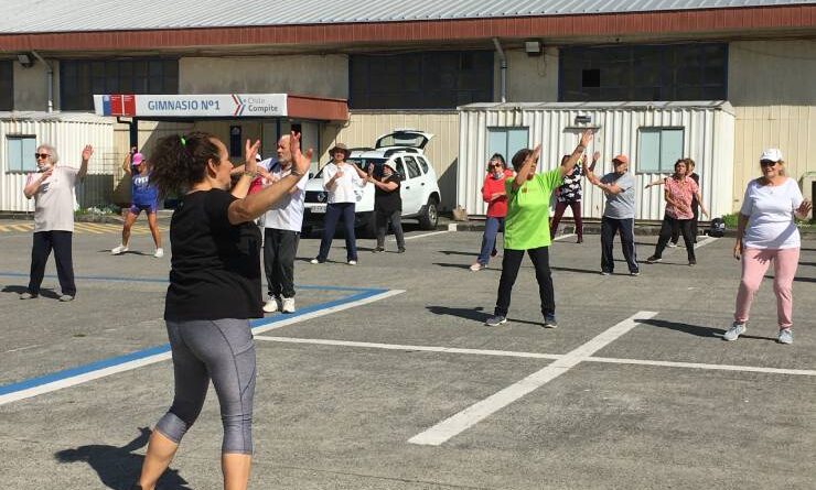 Adultos mayores asisten a un taller recreativo en Puerto Montt