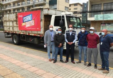 Municipio envió tres camiones con materiales de construcción para apoyar a familias damnificadas en incendio en Castro