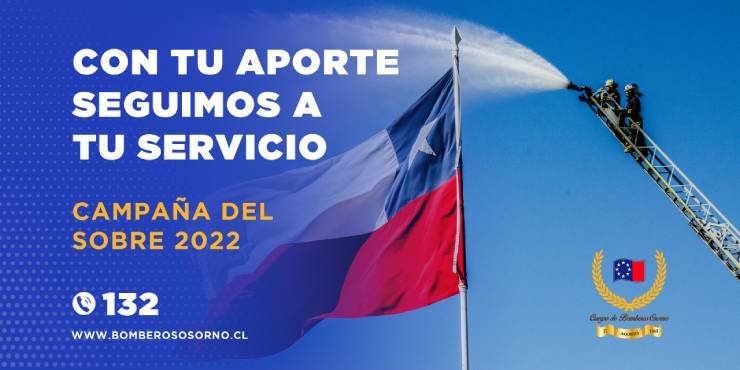 Bomberos de Osorno retomará “Campaña del Sobre 2022” de forma presencial