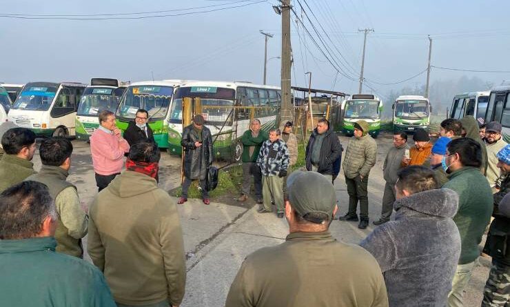 Este miércoles Línea 7 paralizo sus servicios en Osorno