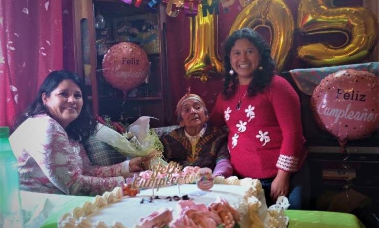 105 años cumplió la habitante mas longeva de la comuna de San Juan de la Costa