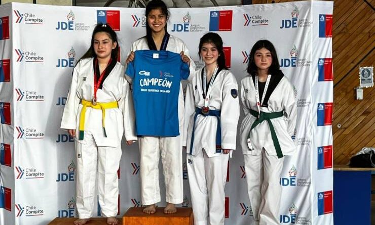 Natalia Vargas Alumna de Dharma College de Purranque es campeona Regional de Taekwondo