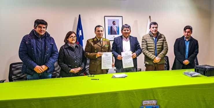 Municipio de San Pablo y Carabineros firman importante convenio de colaboración.