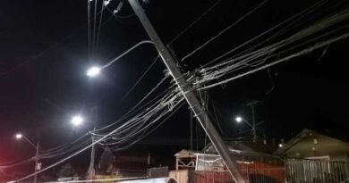 Saesa llama a la conducción responsable para prevenir choques a postes del tendido eléctrico
