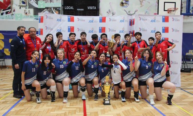 Saint Thomas de Osorno y Germania de Puerto Varas ganaron el Campeonato Regional de Vóleibol Sub 14 realizado en Puerto Montt