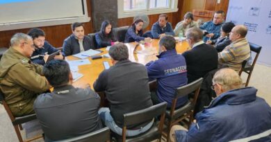 Autoridades y empresas forestales acuerdan medidas en tramo en intervención en la Ruta U-40