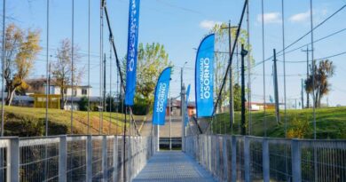 Municipio de Osorno entregó a uso pasarela colgante que conecta a vecinos de Villa Los Notros