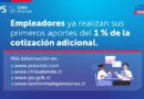 Empleadores ya realizan sus primeros  aportes del 1 % de la cotización adicional