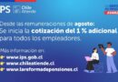 Desde las remuneraciones de agosto, se inicia la cotización del 1 % adicional para los empleadores