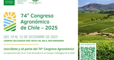 Destacadas charlas magistrales darán inicio al 74° Congreso Agronómico de Chile en la UOH