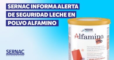 Alerta de seguridad alimentaria por leche en polvo infantil Alfamino
